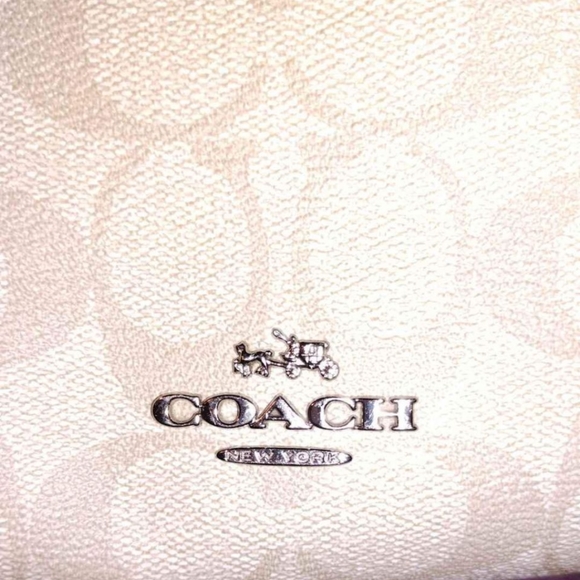 Like new pink and tan Coach purse - Picture 3 of 4